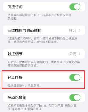 泌阳苹果授权维修站分享iPhone轻点无法唤醒怎么办 